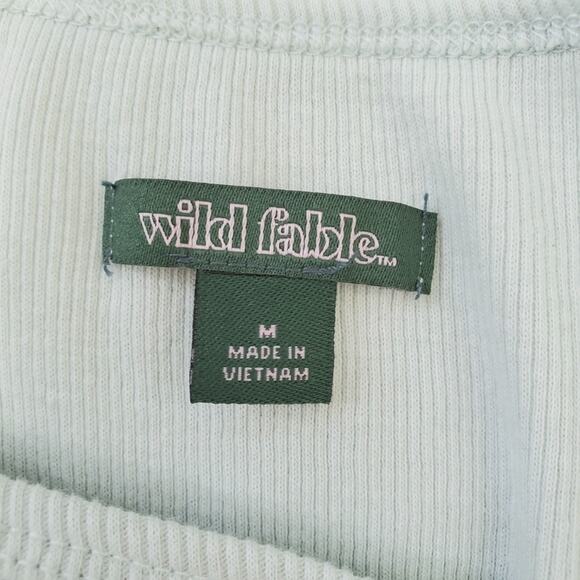 Wild Fable | Ribbed V-Neck Long Sleeve Crop Top - Picture 5 of 6